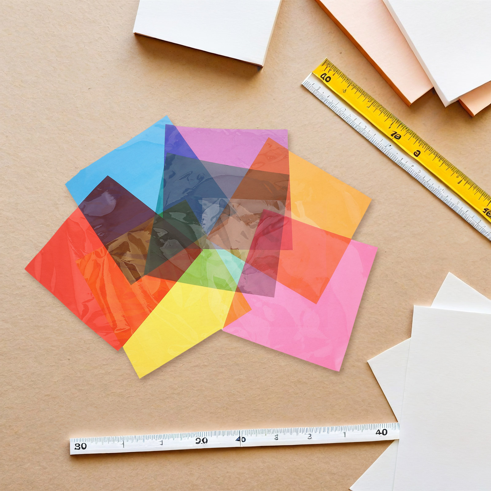90Pcs Multi Colored Cellophane - Art Craft Paper avis et prix
