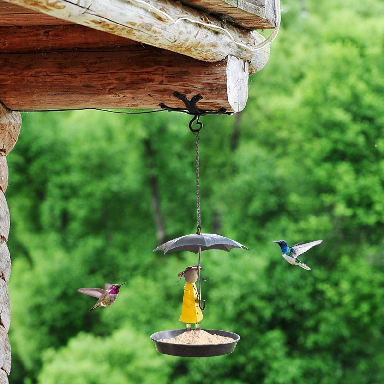 Girl with Umbrella Bird Feeder - Art Craft Decoration avis et prix