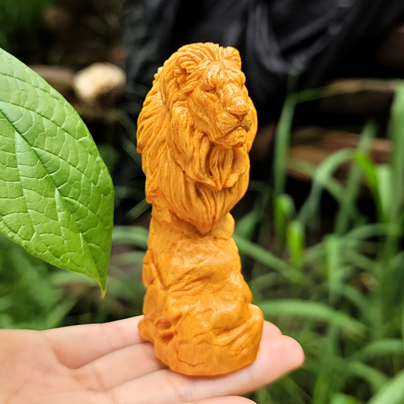 Forest-Style Wooden Lion Head  - Art Craft Lion avis et prix