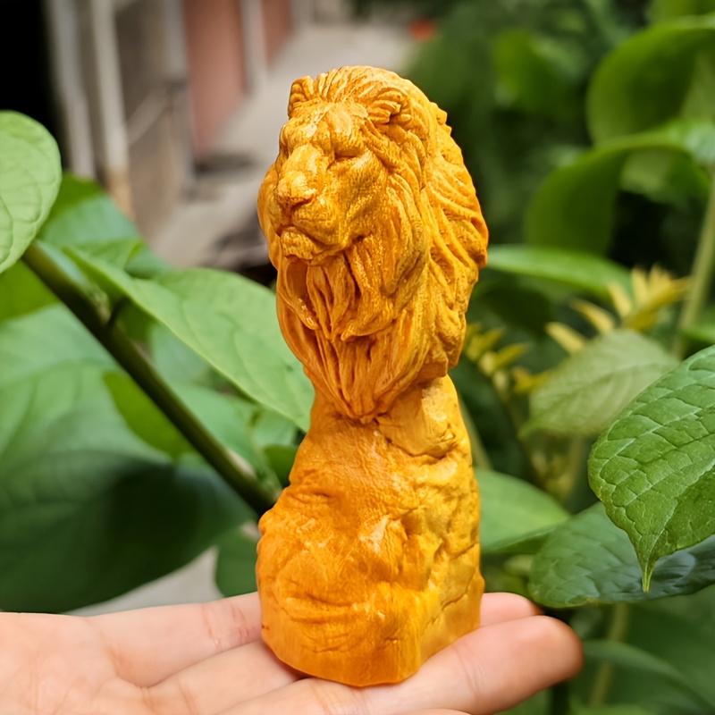 Forest-Style Wooden Lion Head  - Art Craft Lion avis et prix