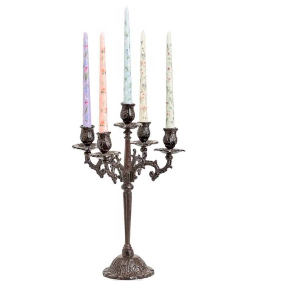 Pretty Floral Taper Candlestic - Art Craft Decoration avis et prix