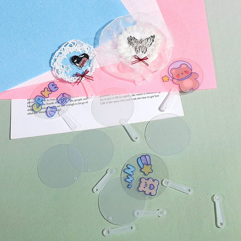 50Pcs 5cm Mini DIY Blank Fan T - Art Craft Idea avis et prix