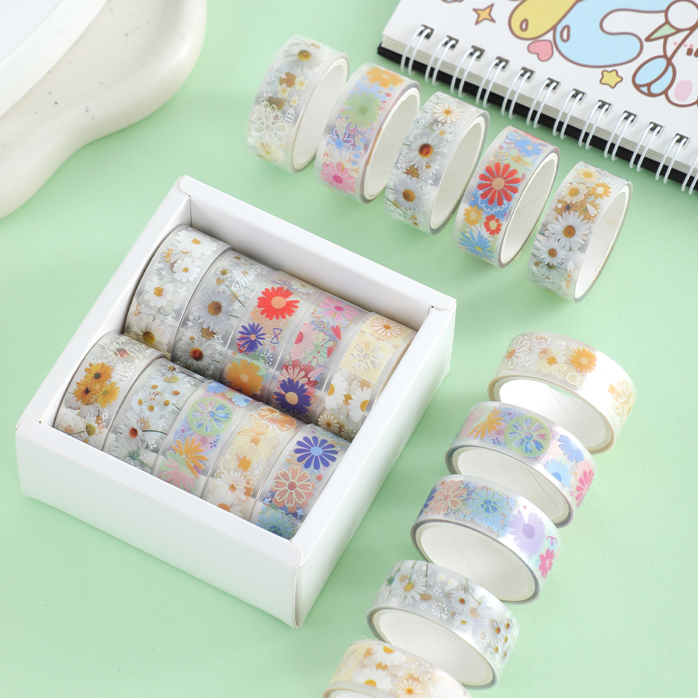 10 Rolls Daisy PET Masking Tap - Art Craft Decoration avis et prix