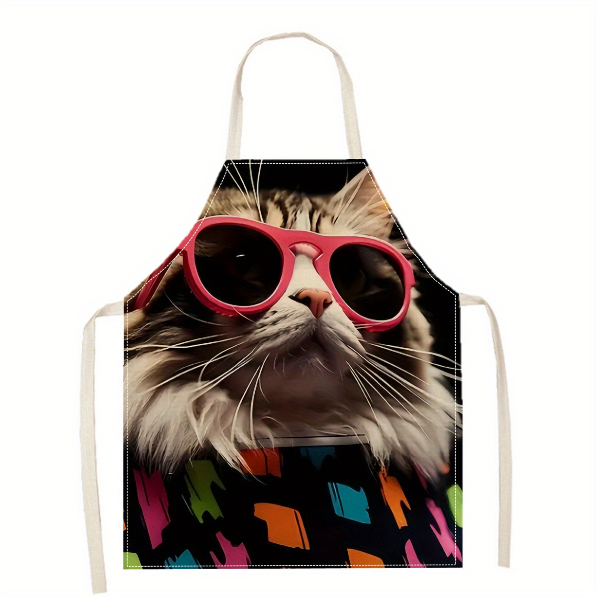 Linen Apron Funny Cat Sunglass - Art Craft Idea avis et prix