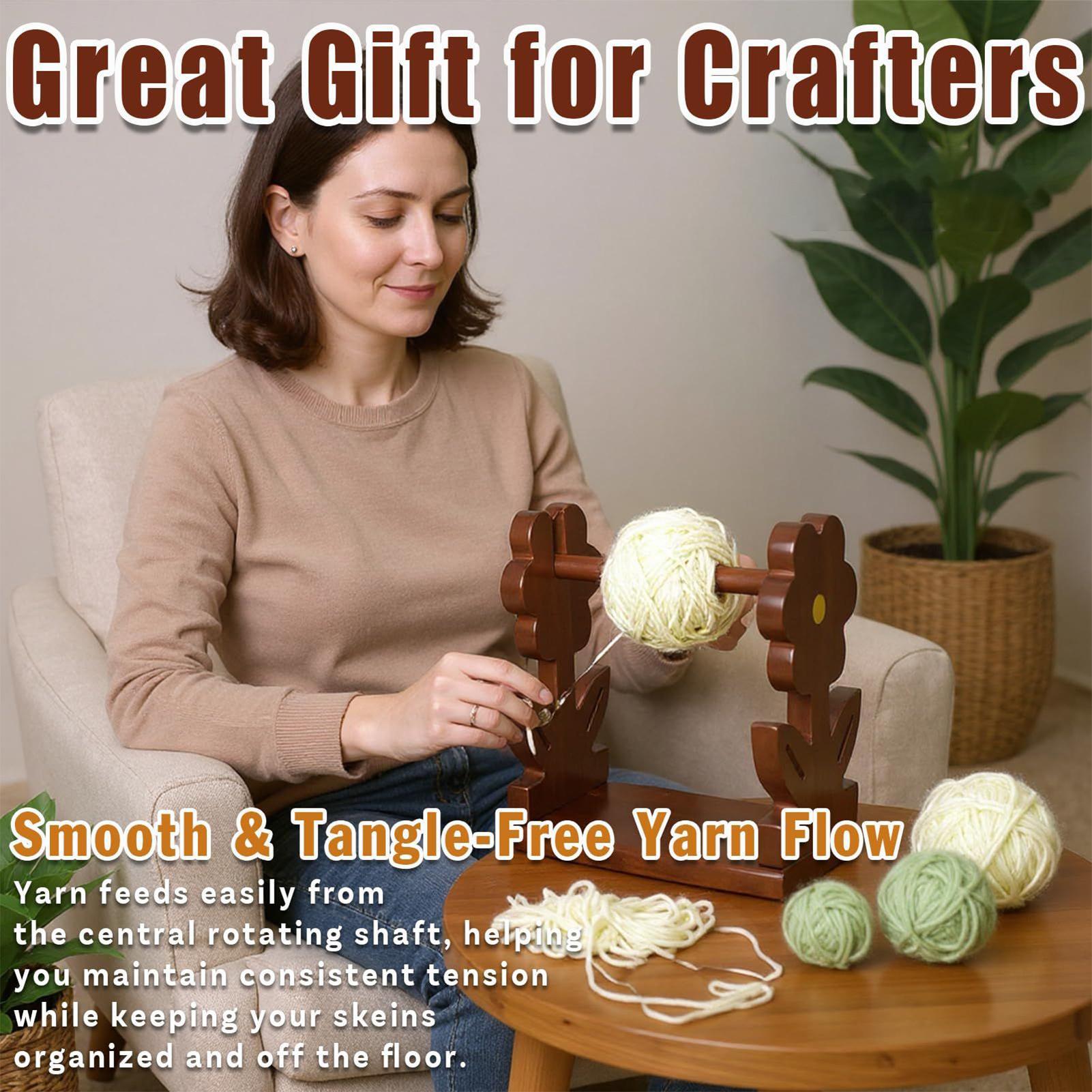 Crochet Yarn Holder Wooden Yar - Art Craft Yarn avis et prix