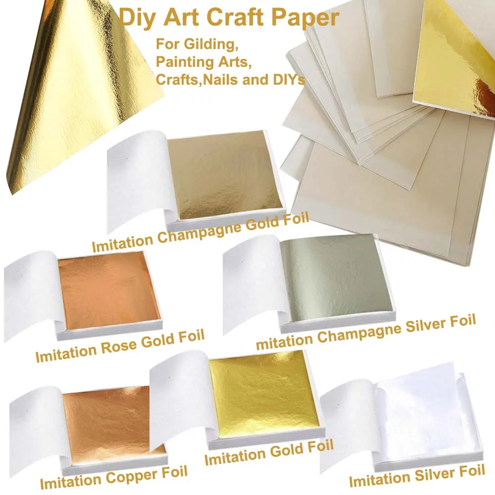 100Pc Colored Golds Leaf Sheet - Art Craft Leaves avis et prix