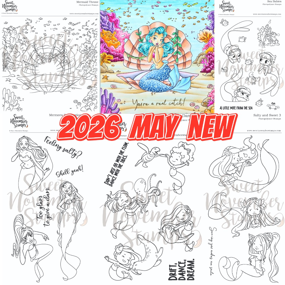 Cartoon Mermaid 2026 Medal Fra - Rubber Stamp Blank avis et prix