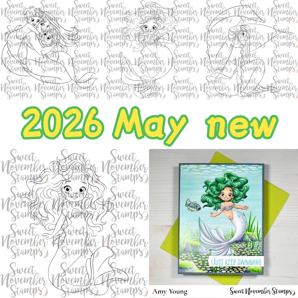Cartoon Mermaid 2026 Medal Fra - Rubber Stamp Blank avis et prix
