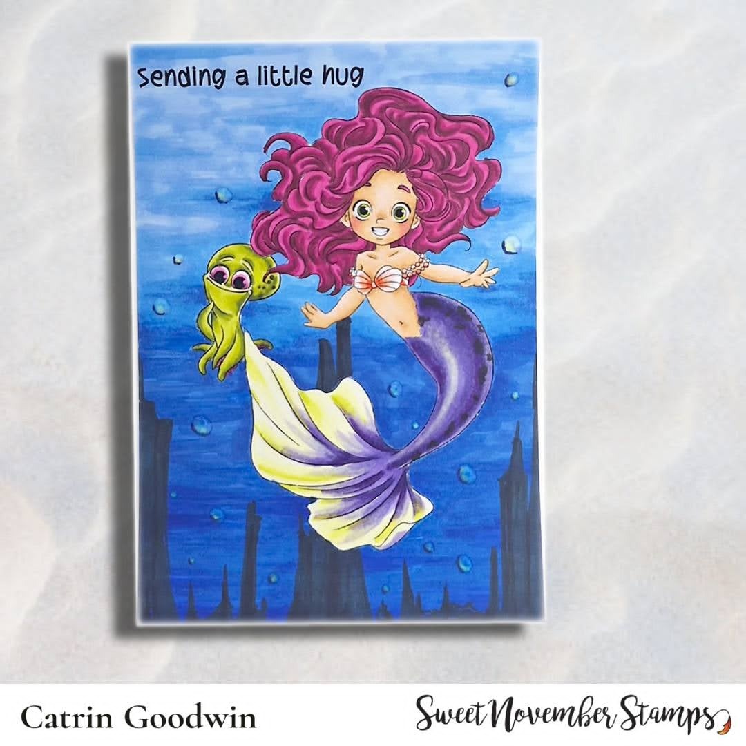 Cartoon Mermaid 2026 Medal Fra - Rubber Stamp Blank avis et prix
