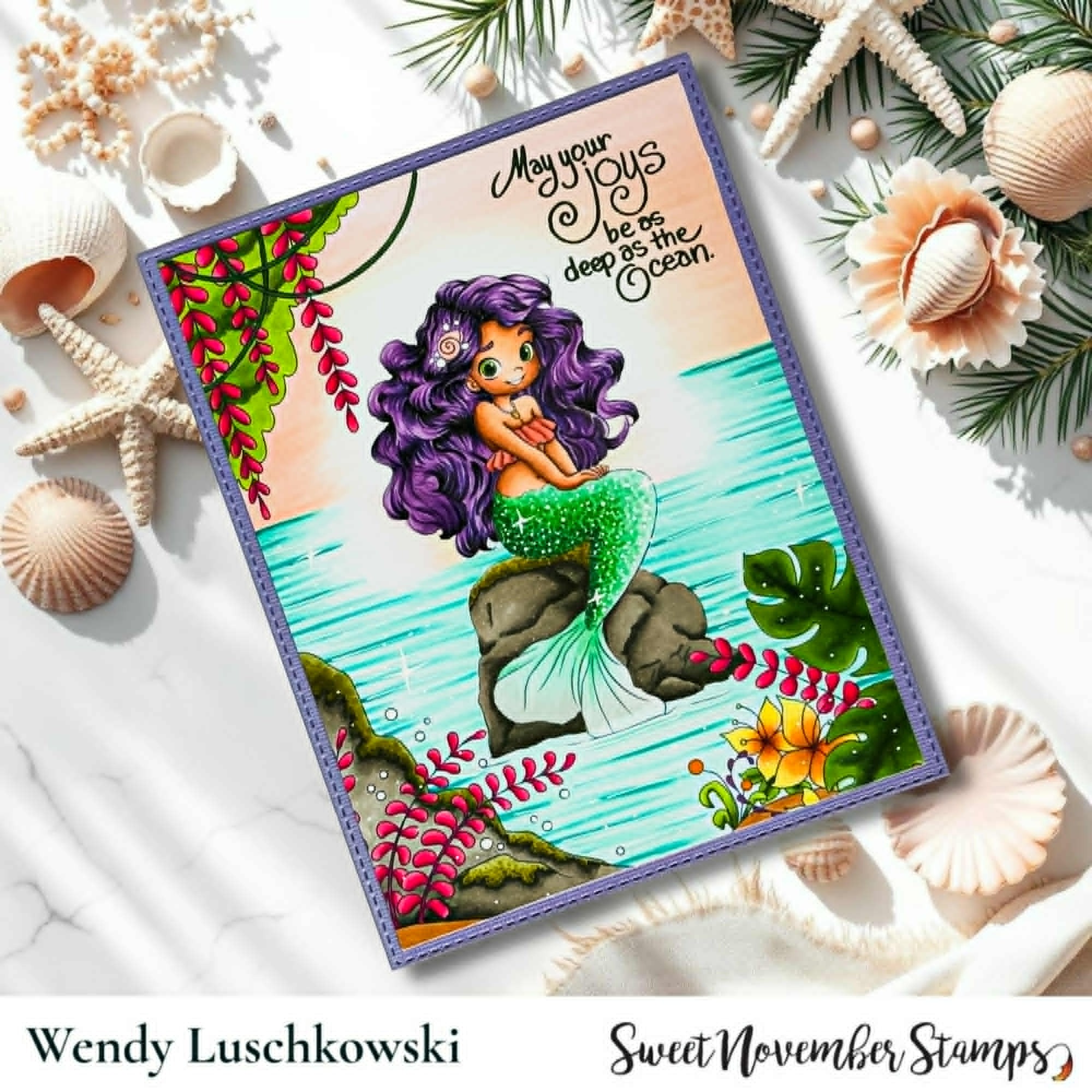 Cartoon Mermaid 2026 Medal Fra - Rubber Stamp Blank avis et prix