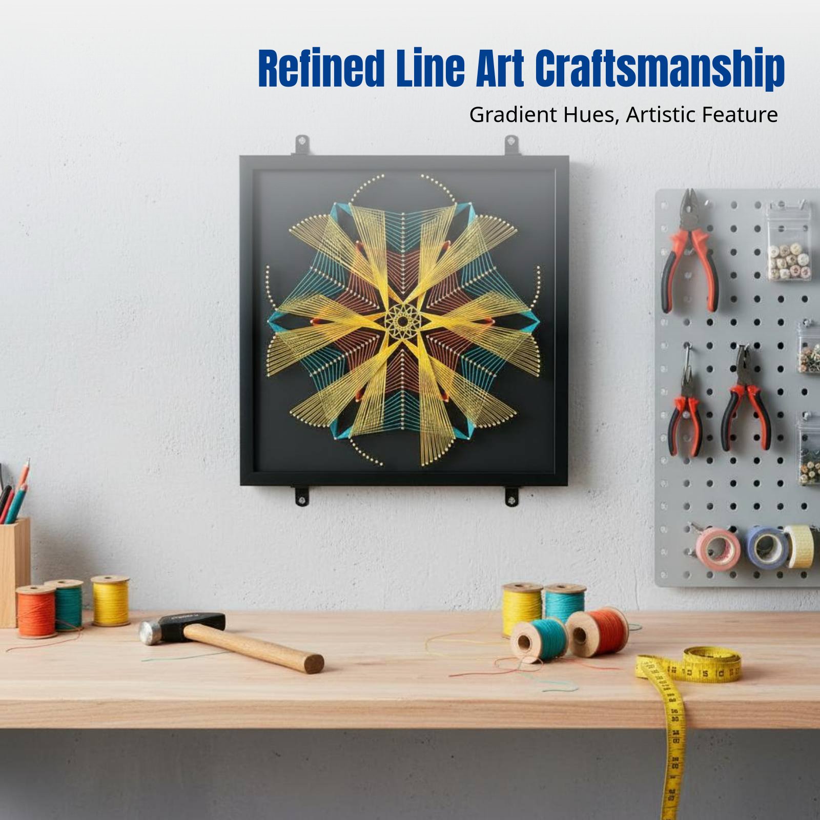 Geometric Pattern Nail String  - Art Craft Kits avis et prix