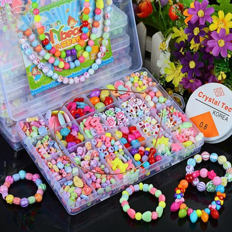 Girls DIY Bead Set Jewelry Mak - Art Craft Rainbow avis et prix